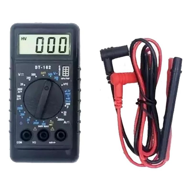 GENERICO - Multitester Digital Portátil DT-182 para Mediciones Precisas