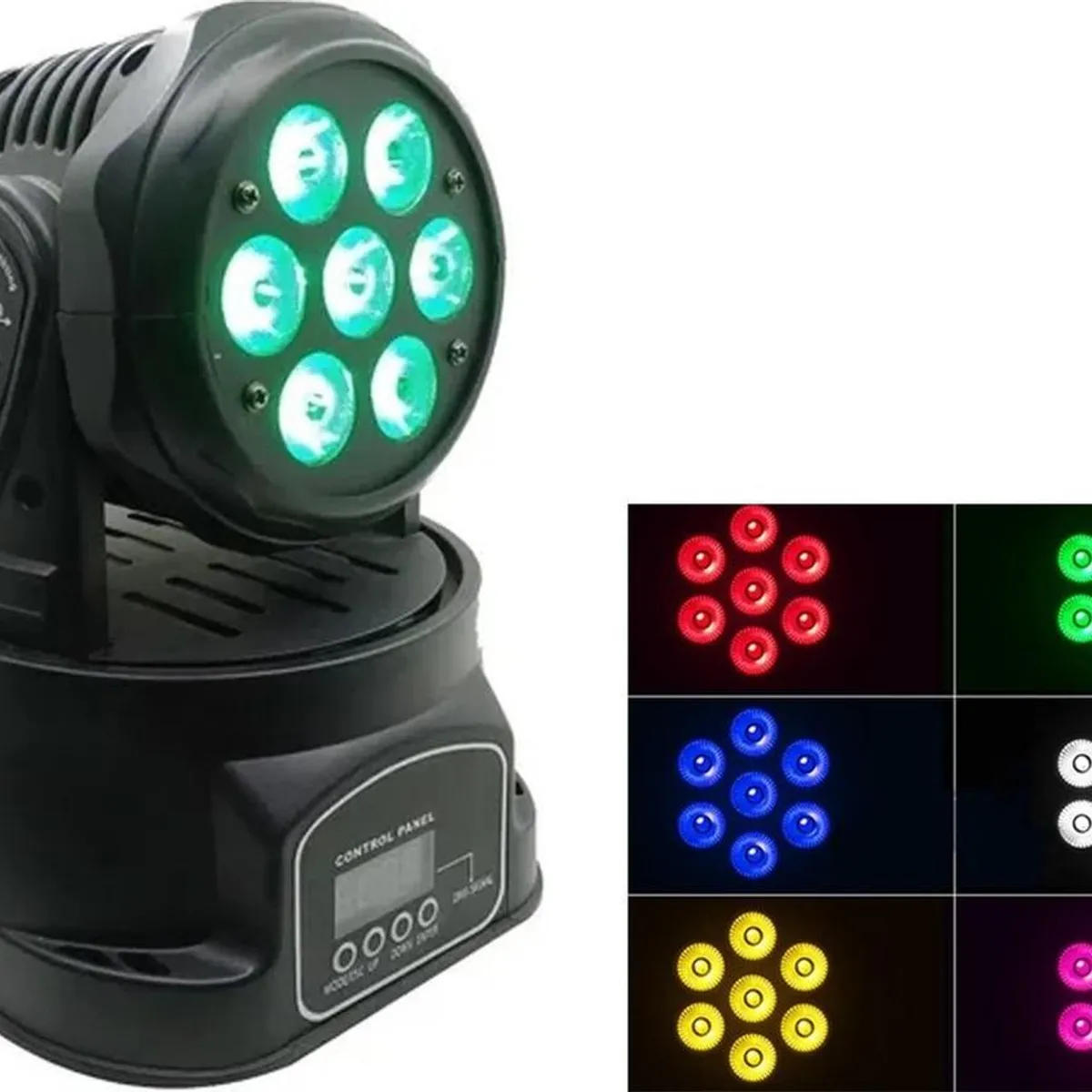 GENERICO - Cabeza Móvil Robótica LED RGBW DMX para Eventos y Escenarios