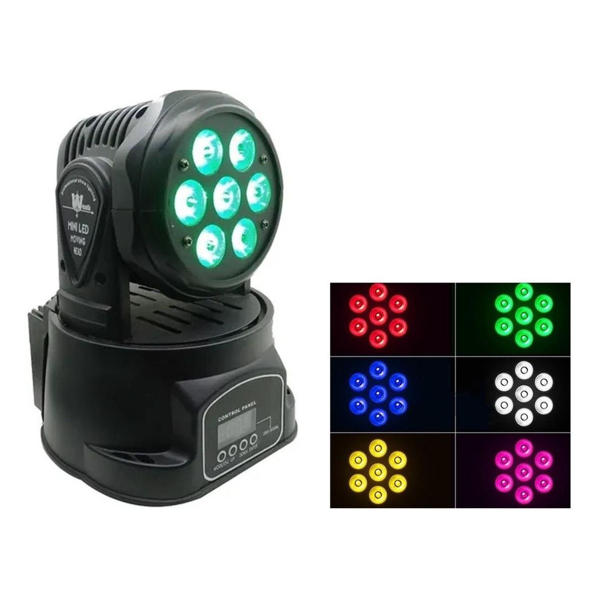 GENERICO - Cabeza Móvil Robótica LED RGBW DMX para Eventos y Escenarios