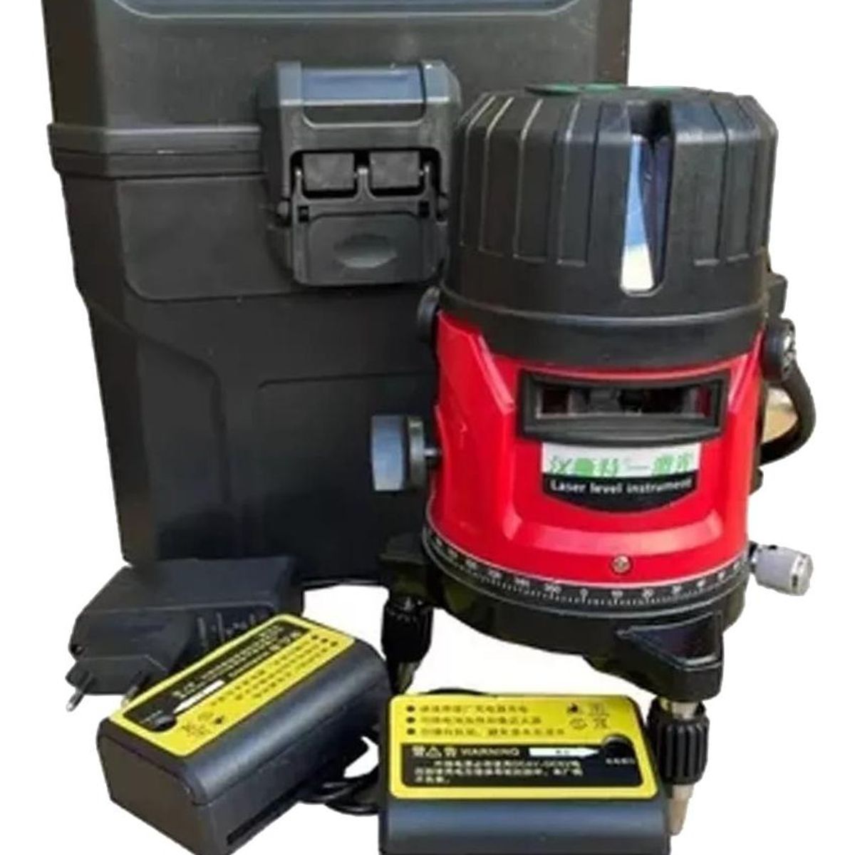 GENERICO - Nivel Láser Autonivelante 5 Líneas Rojo con Batería