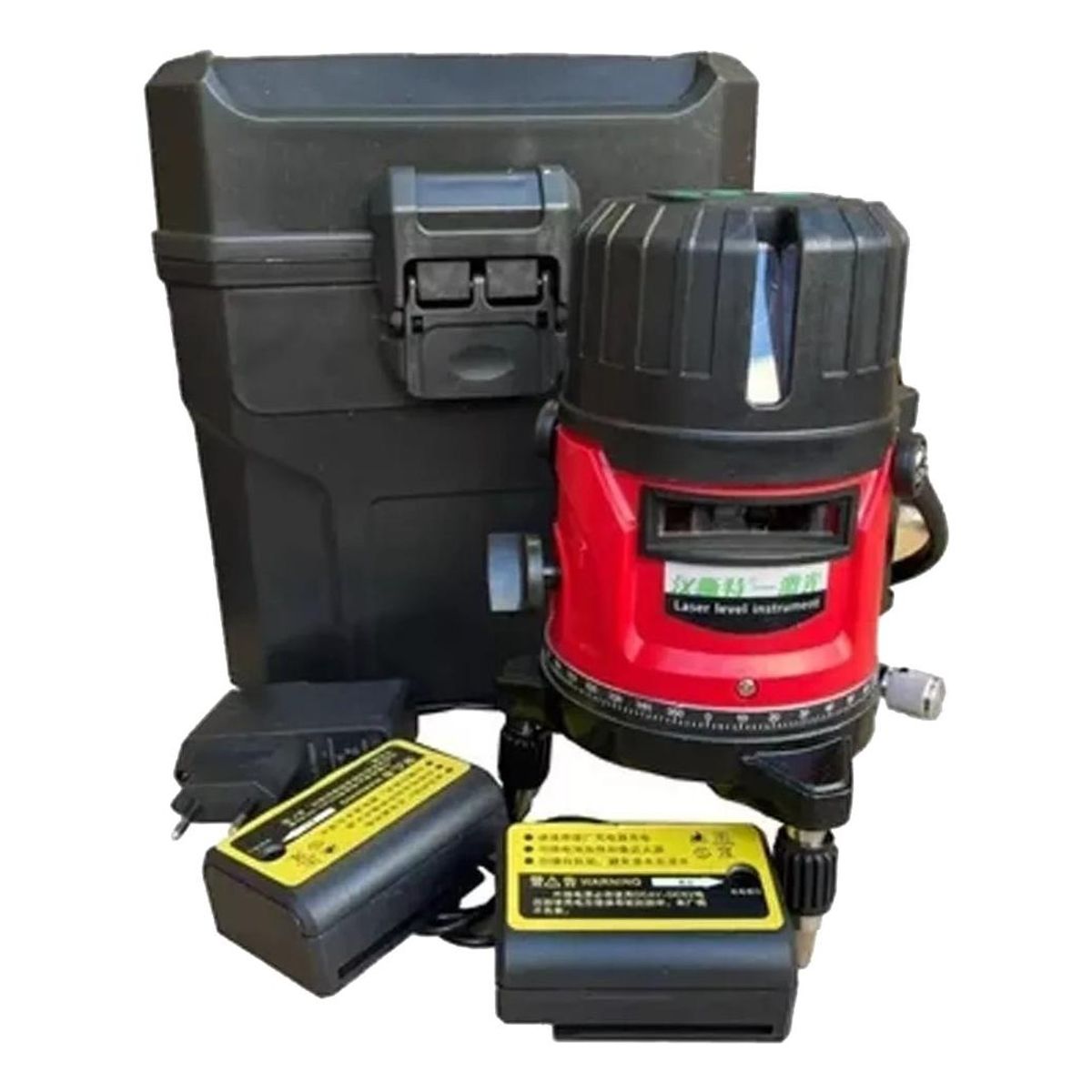 GENERICO - Nivel Láser Autonivelante 5 Líneas Rojo con Batería