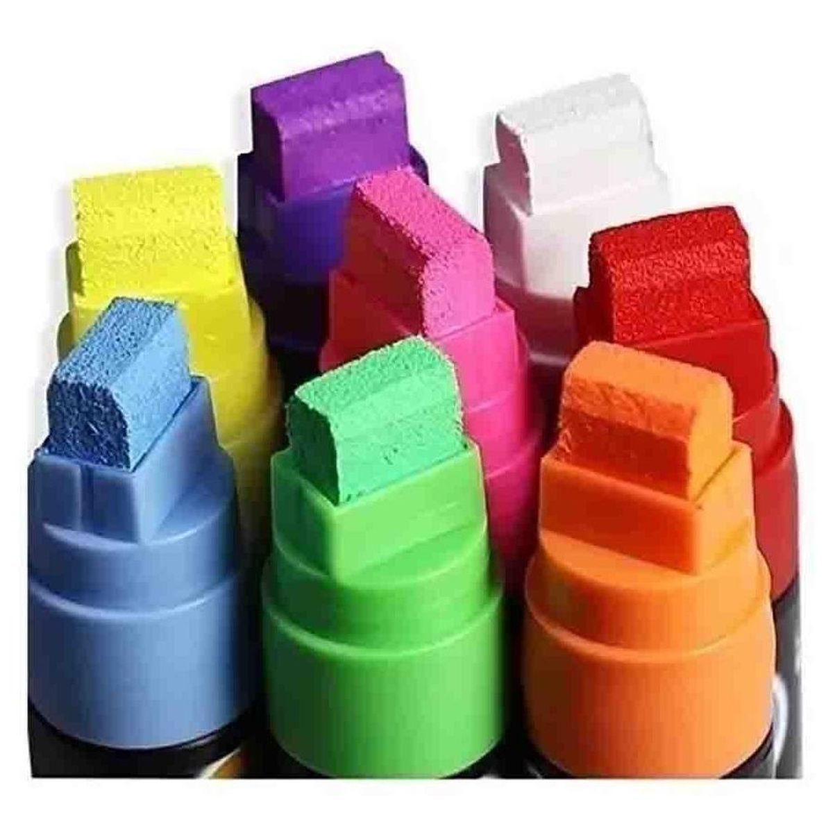 GENERICO - Kit de 6 Plumones de Tiza Líquida para Pizarra y Vidrio