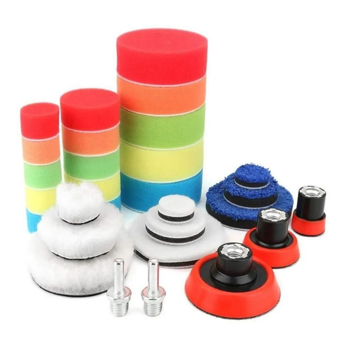 GENERICO - Kit de 29 Piezas de Almohadillas de Pulido para Automóviles