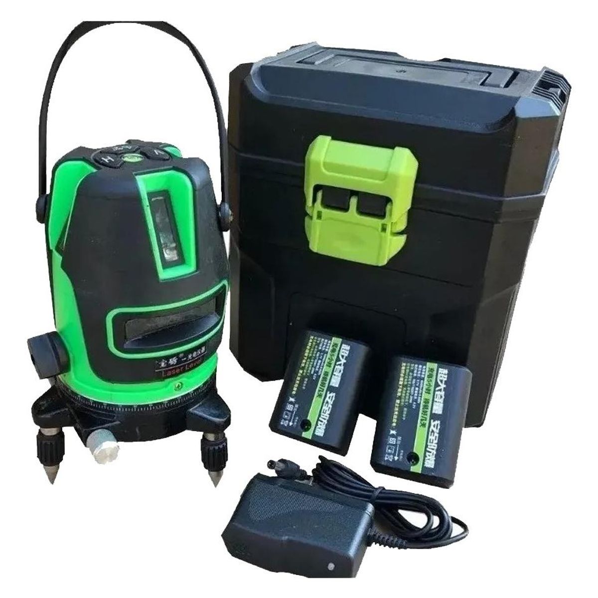 GENERICO - Nivel Láser Verde Autonivelante 5 Líneas para Construcción