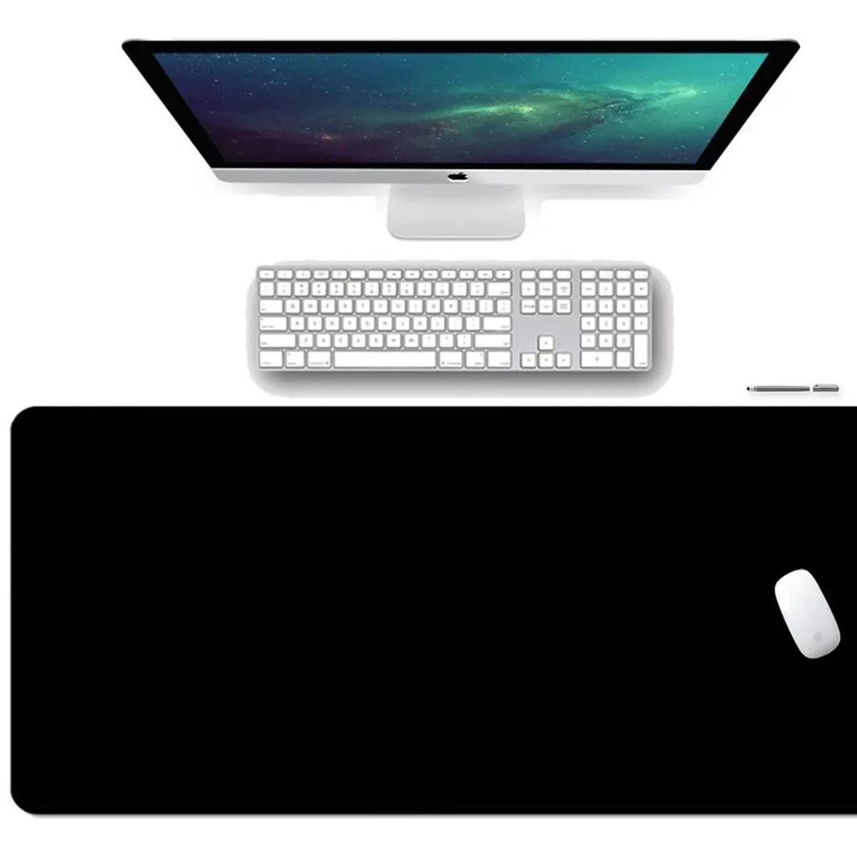 GENERICO - Mouse Pad Antideslizante Ultra Delgado 80x40 cm Negro