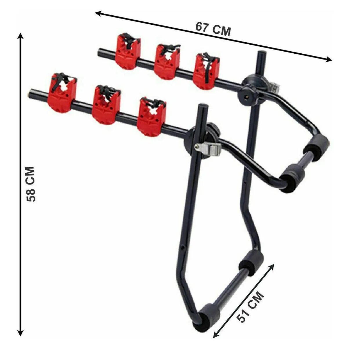 GENERICO - Soporte Portabicicletas para Auto o Camioneta - 3 Bicicletas