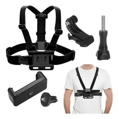 GENERICO - Soporte Ajustable de Pecho para Celular y Cámara