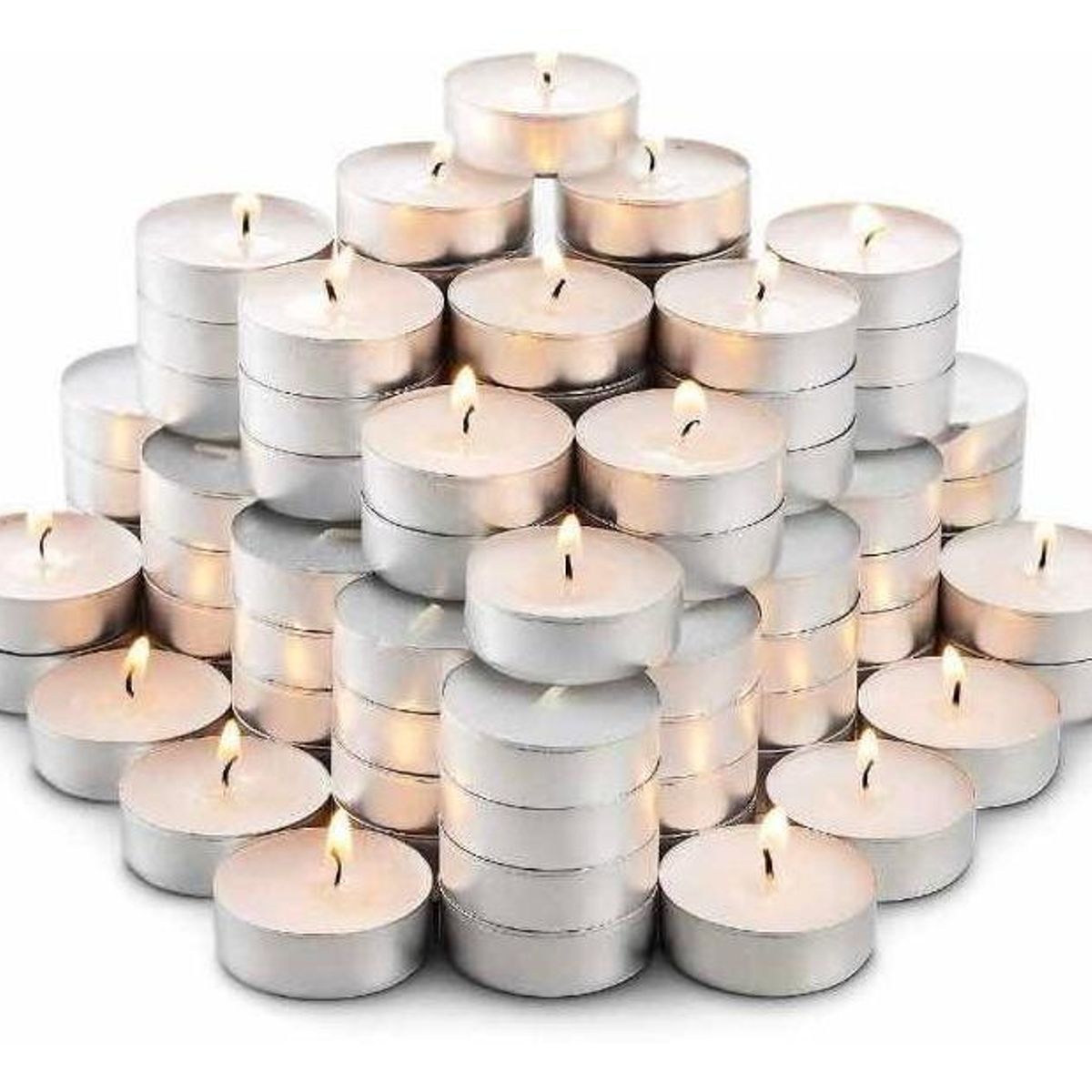 GENERICO - Pack de 50 Velas Flotantes Redondas para Decoración
