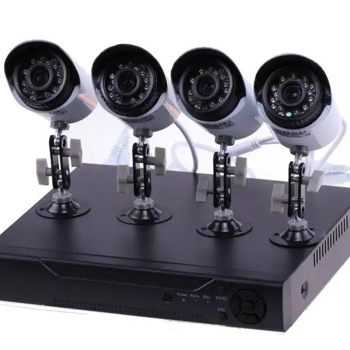 GENERICO - Kit DVR con 4 cámaras de seguridad interior y exterior