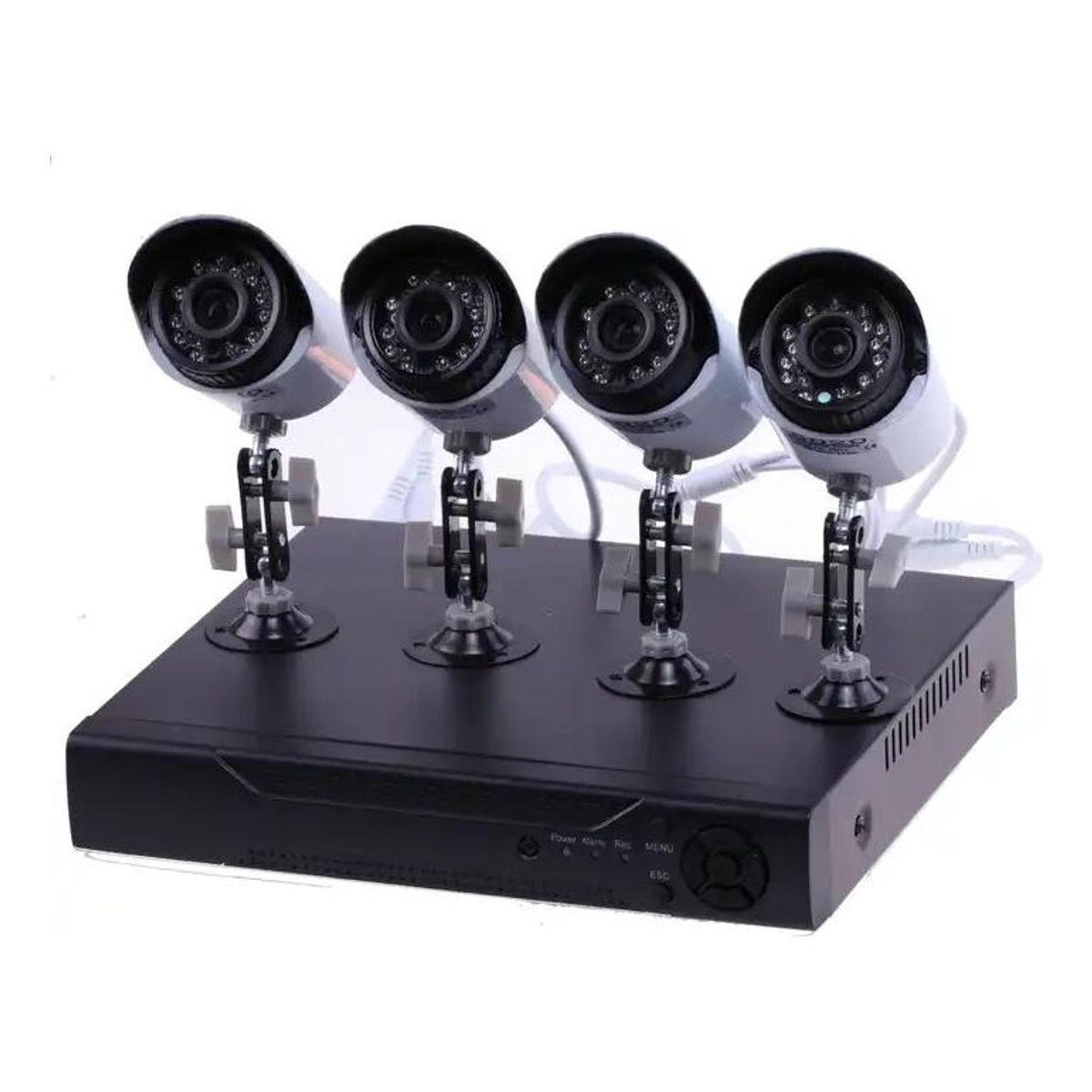 GENERICO - Kit DVR con 4 cámaras de seguridad interior y exterior