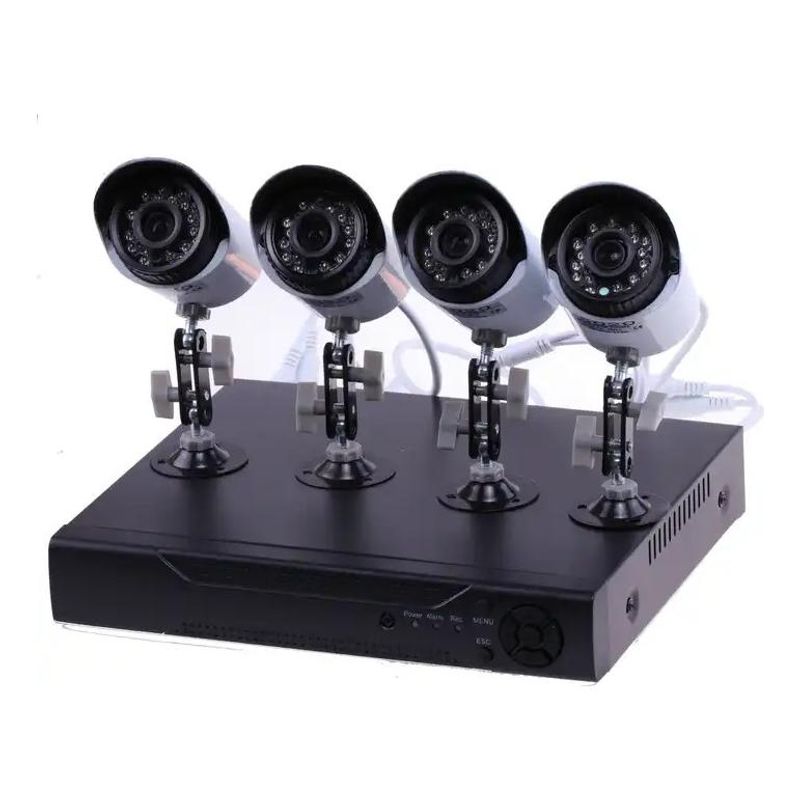 GENERICO - Kit DVR con 4 cámaras de seguridad interior y exterior
