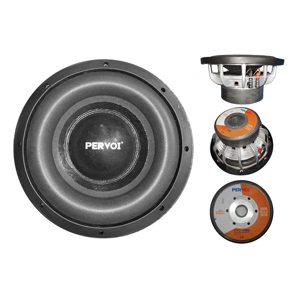 GENERICO - Subwoofer Doble Bobina 10&apos&apos 1500W con Kit Instalación