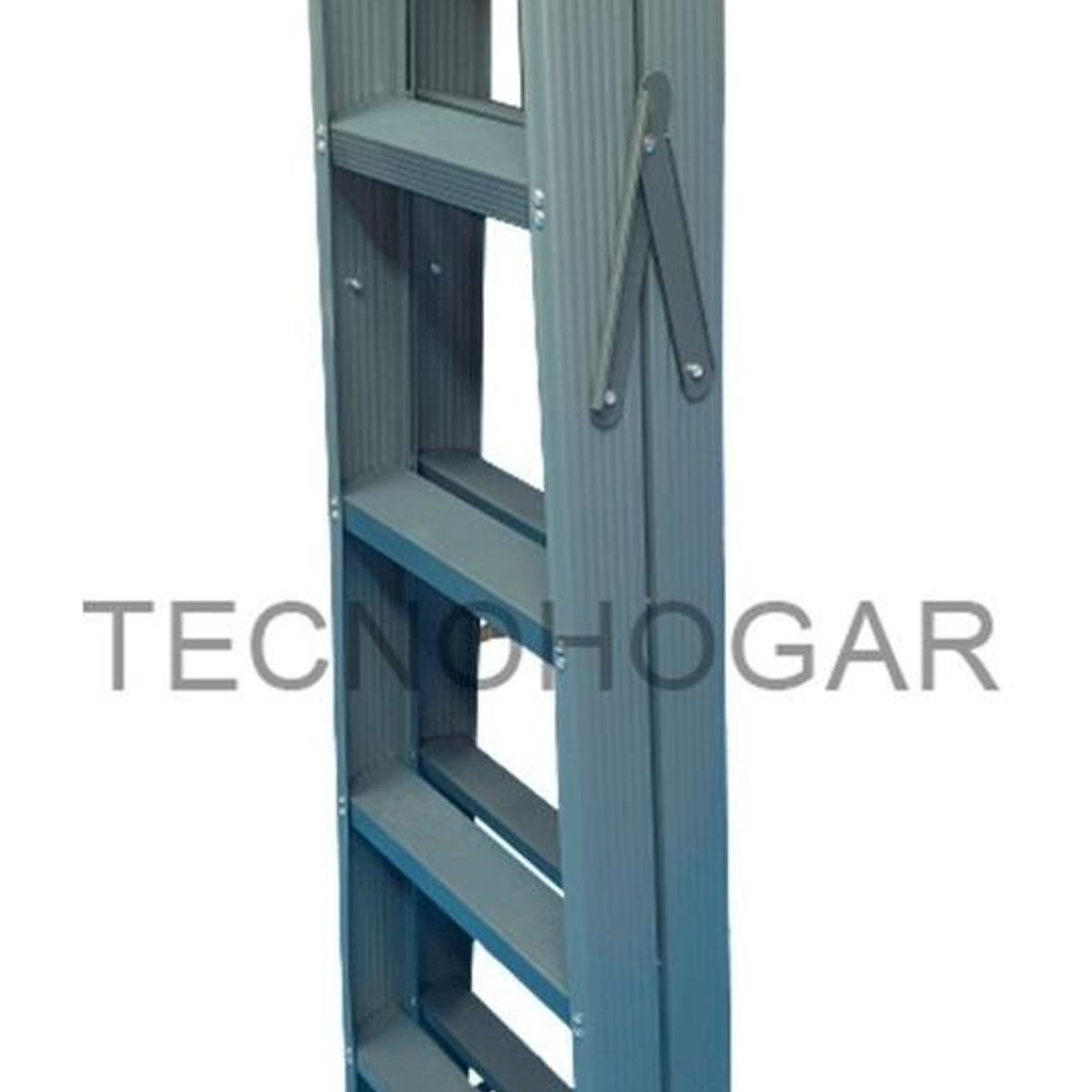 GENERICO - Escalera Plegable Metálica Reforzada de 4 Peldaños