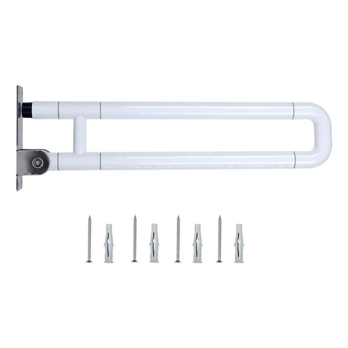 GENERICO - Barra de Seguridad Abatible para Inodoro 60cm Acero Inoxidable