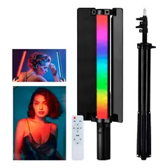 GENERICO - Lámpara LED RGB Portátil con Trípode y Control Remoto