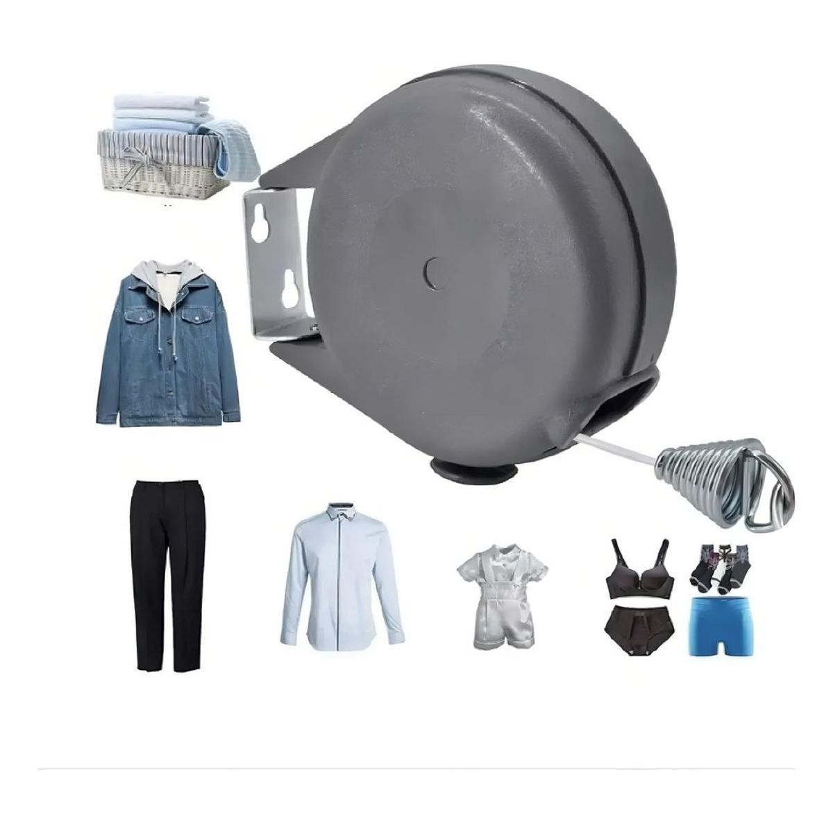 GENERICO - Tendedero Retráctil de Acero Inoxidable Ajustable