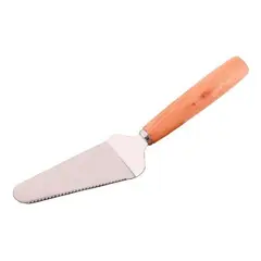 GENERICO - Espátula de Acero Inoxidable con Mango de Madera para Pizza