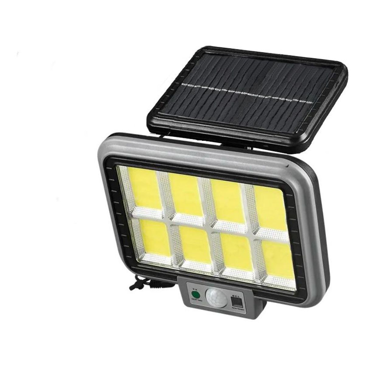 GENERICO - Foco Solar con Sensor de Movimiento para Exteriores - Gris