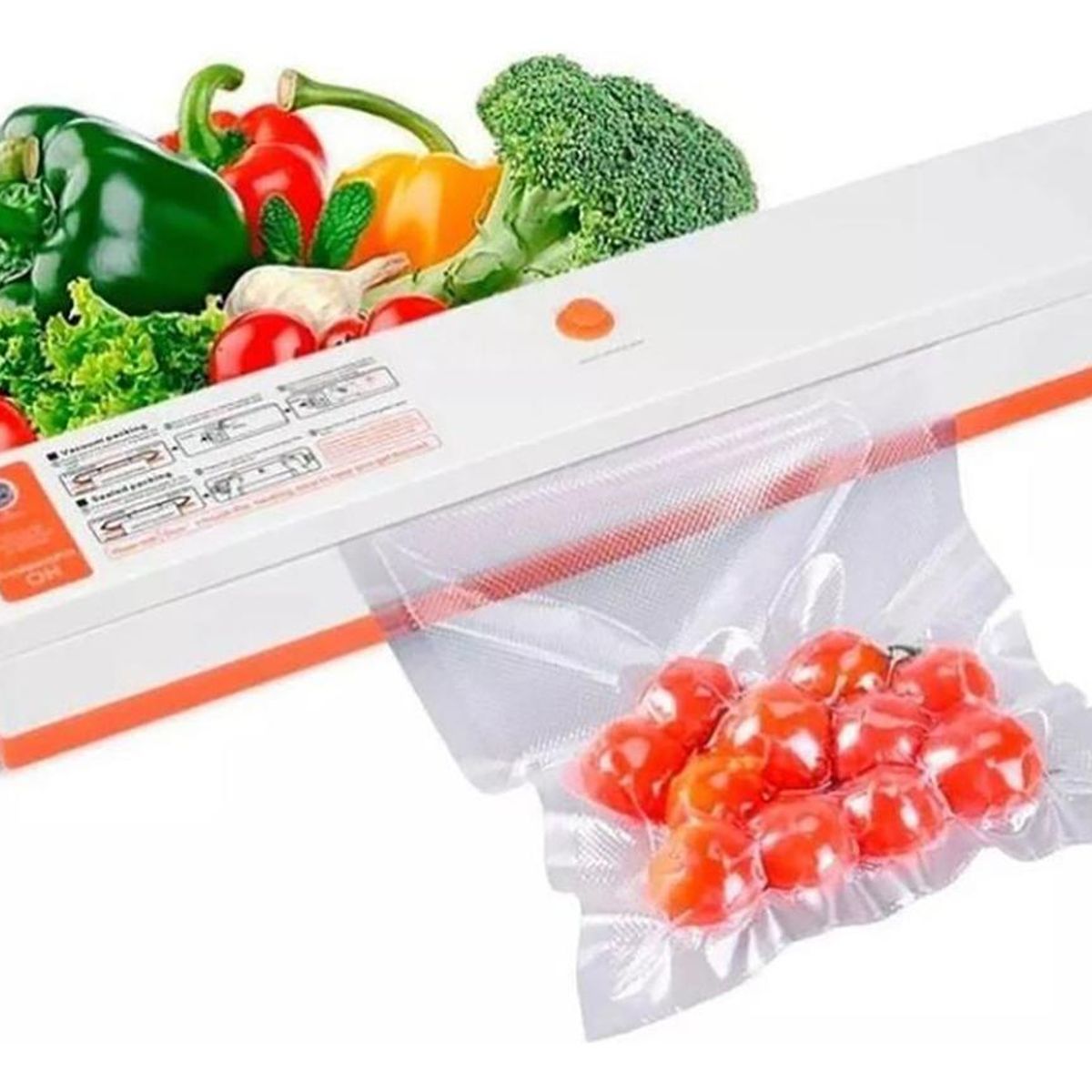 GENERICO - Selladora al Vacío de Alimentos 70W con 10 Bolsas Incluidas