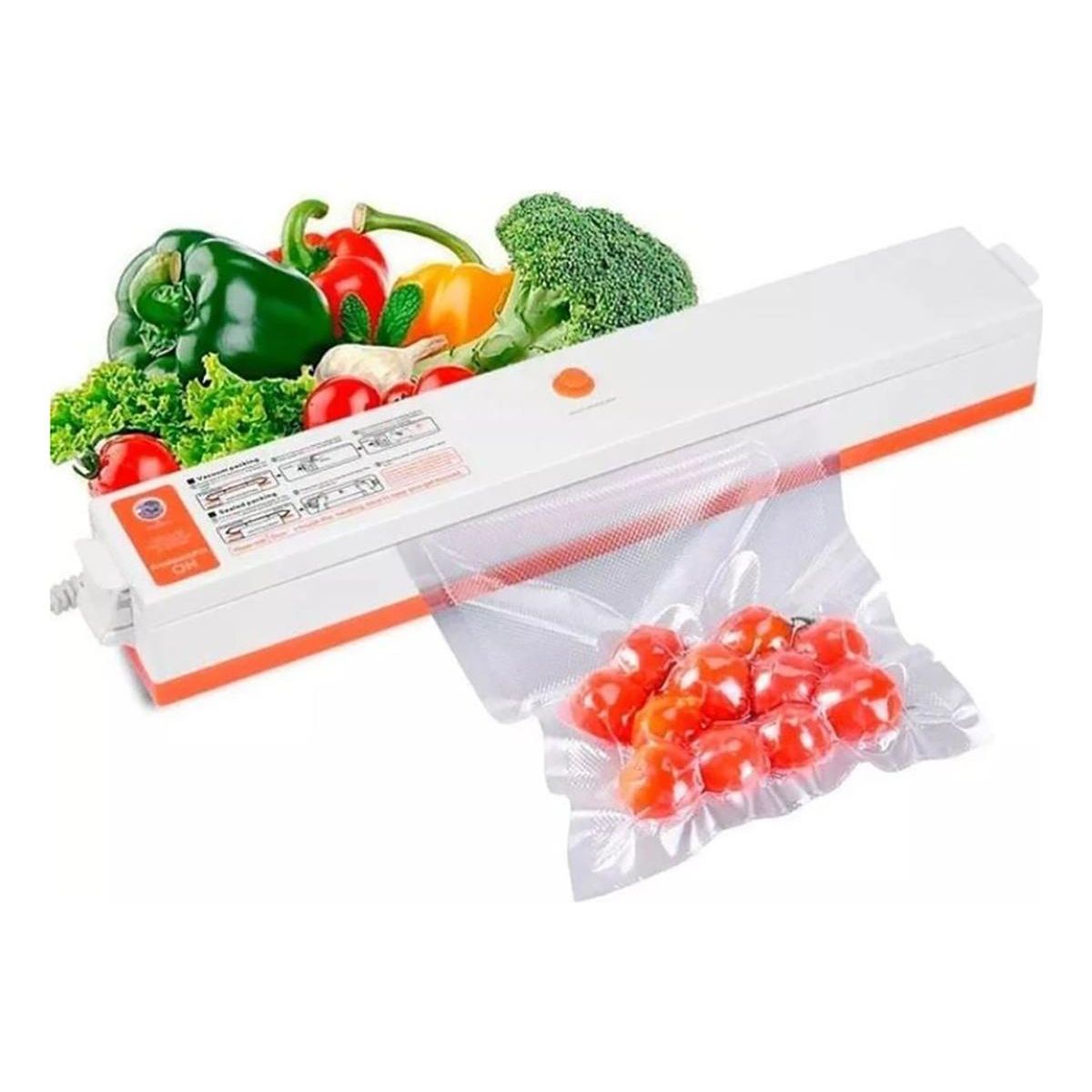 GENERICO - Selladora al Vacío de Alimentos 70W con 10 Bolsas Incluidas