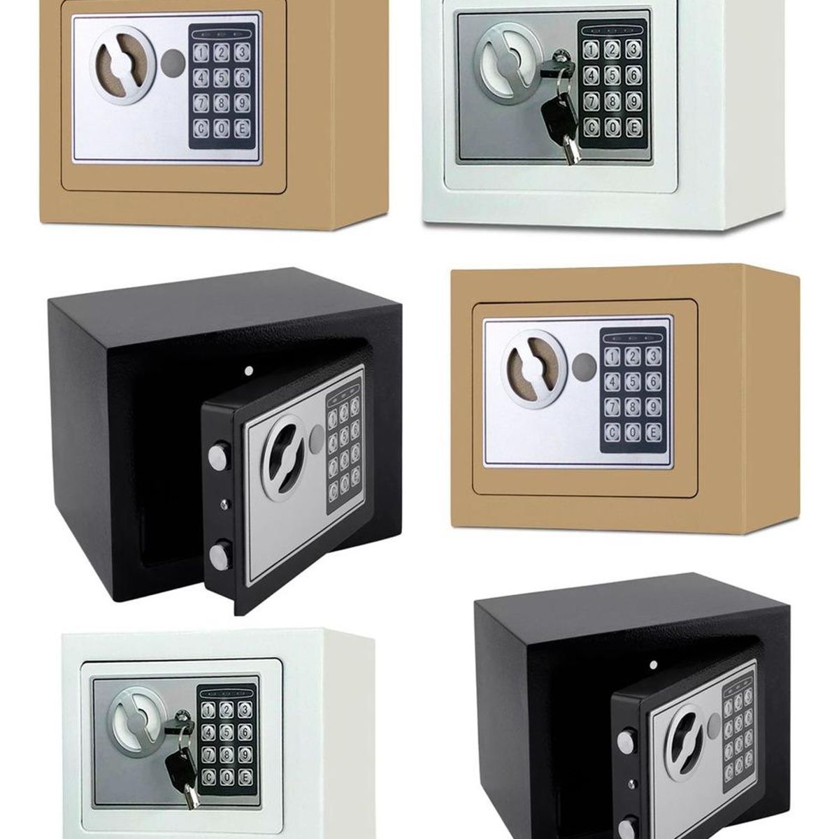 GENERICO - Pack de 6 Cajas Fuertes Digitales para Seguridad en Pared