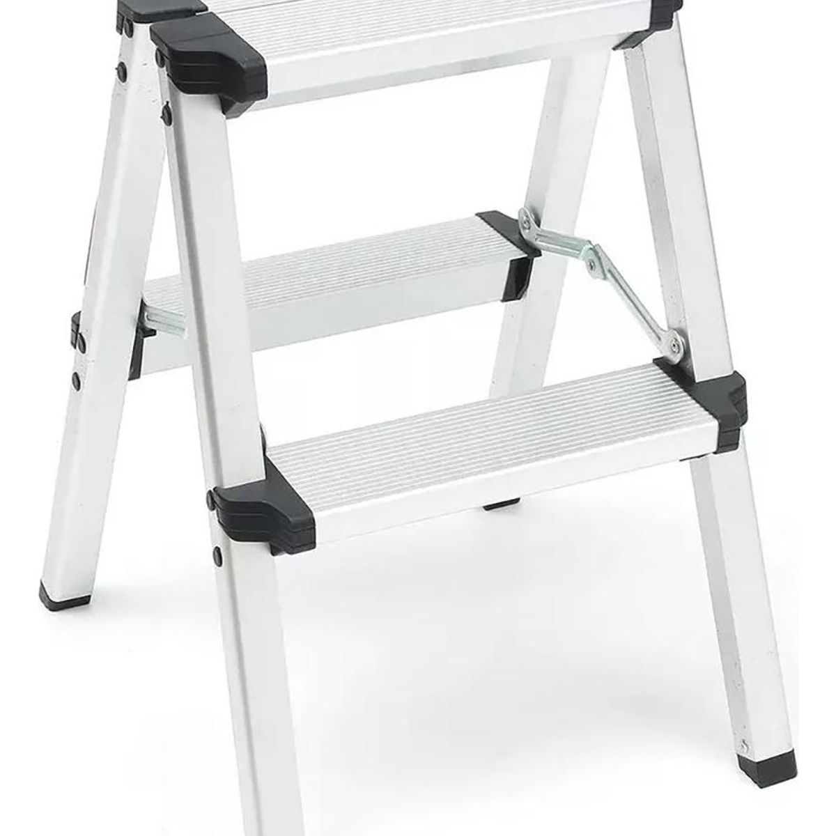 GENERICO - Escalera Plegable de Aluminio 2 Peldaños Compacta Blanca…