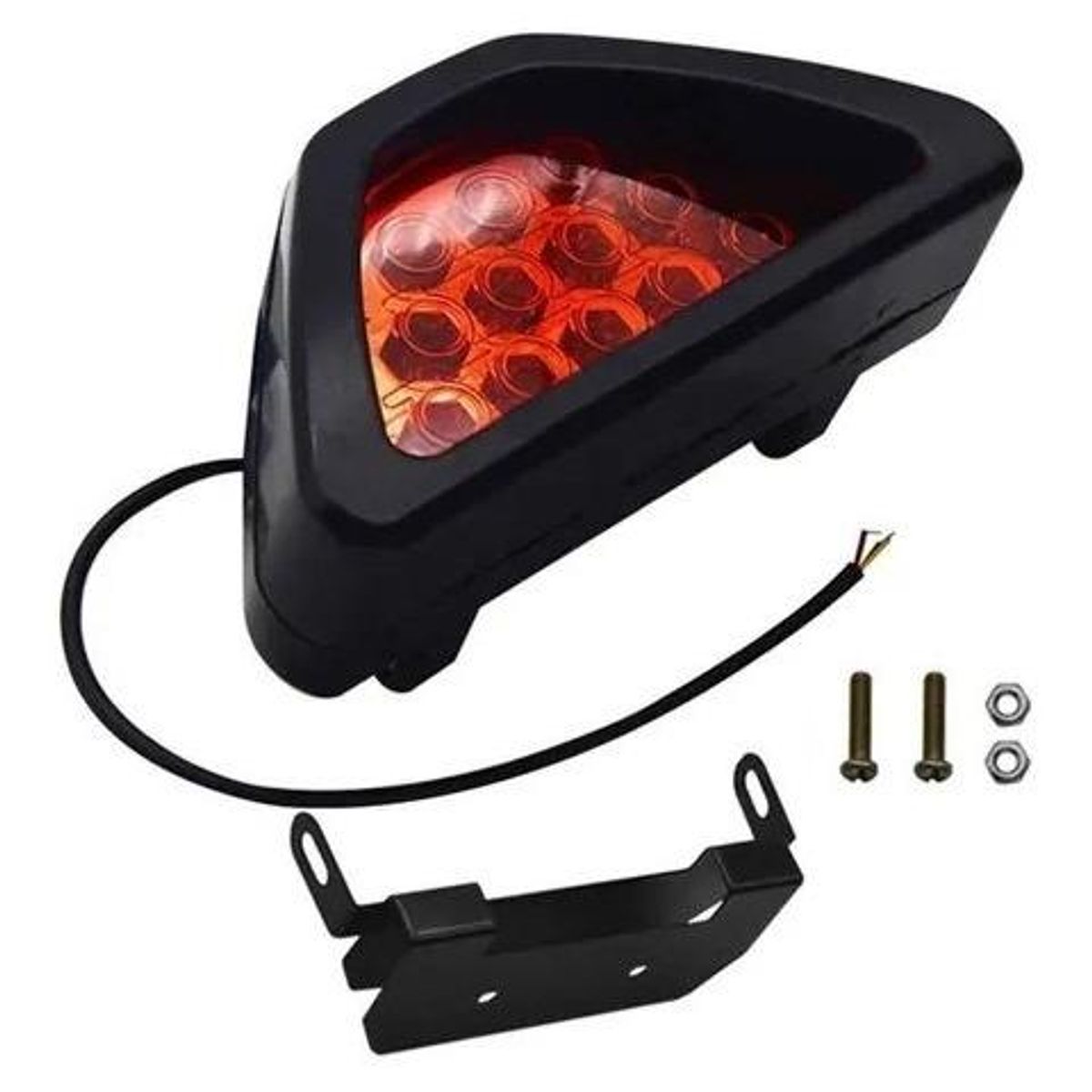 GENERICO - Luz de Freno LED Triangular Roja para Auto 12V