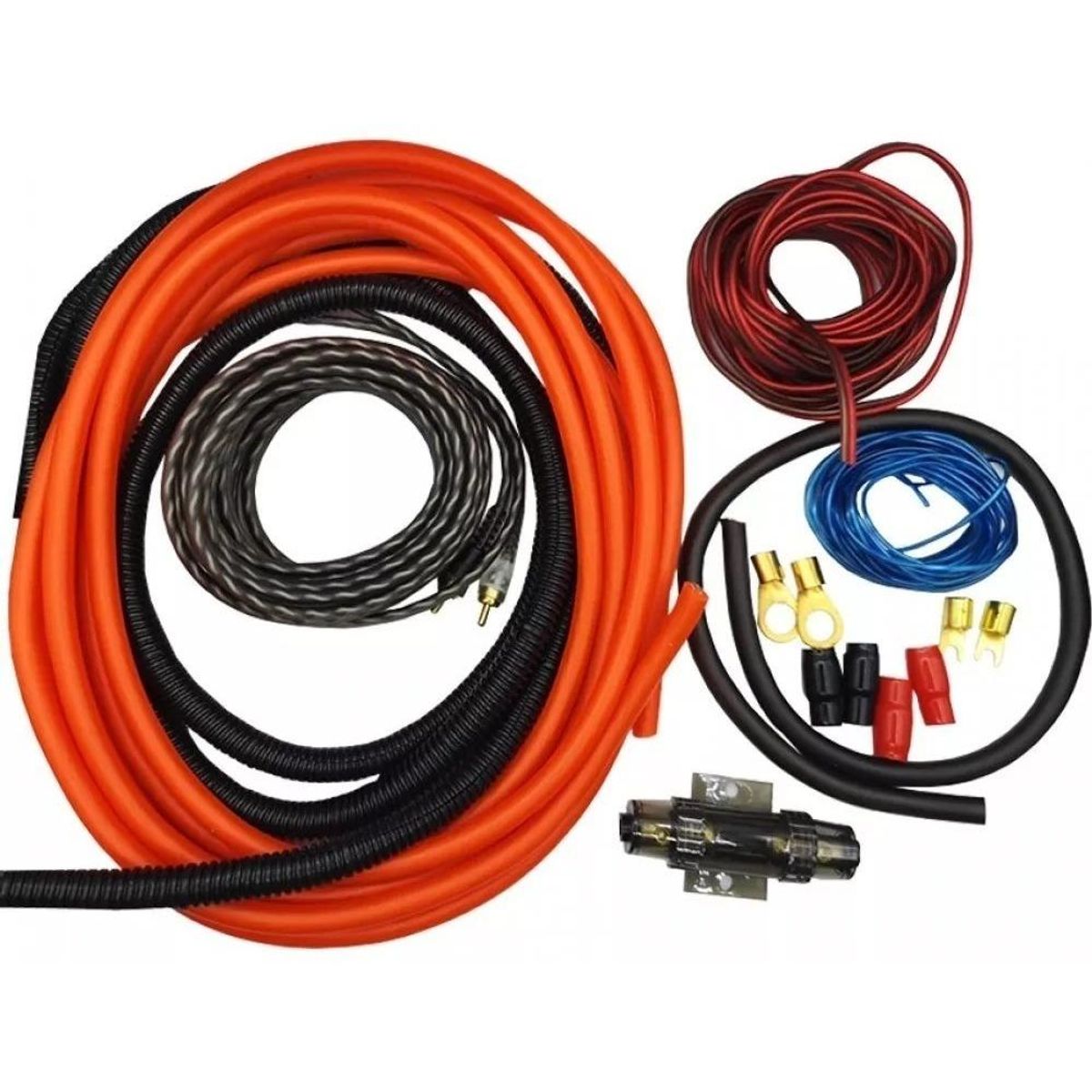 GENERICO - Kit de Cables 1000W 4GA para Amplificador y Subwoofer