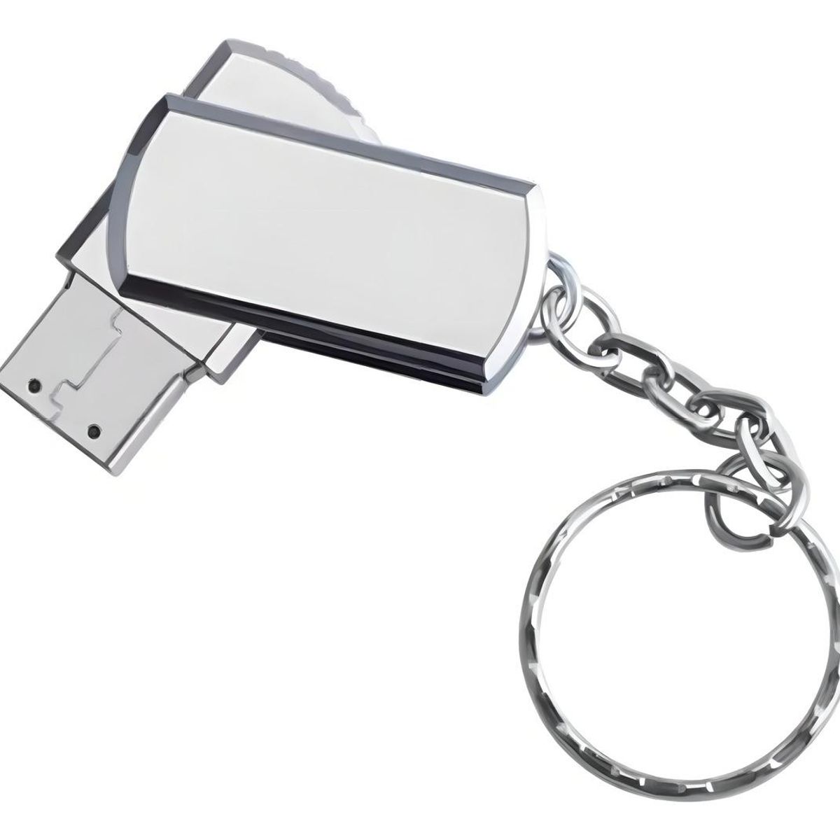 GENERICO - Pendrive Metálico Giratorio 16GB USB 20 Color Plateado