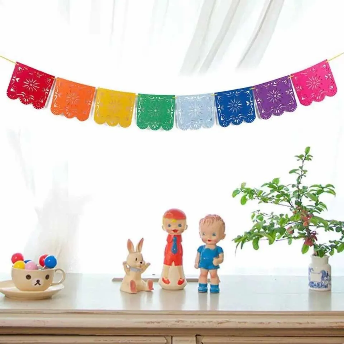 GENERICO - Banderines Mexicanos de Papel para Decoración de Fiestas