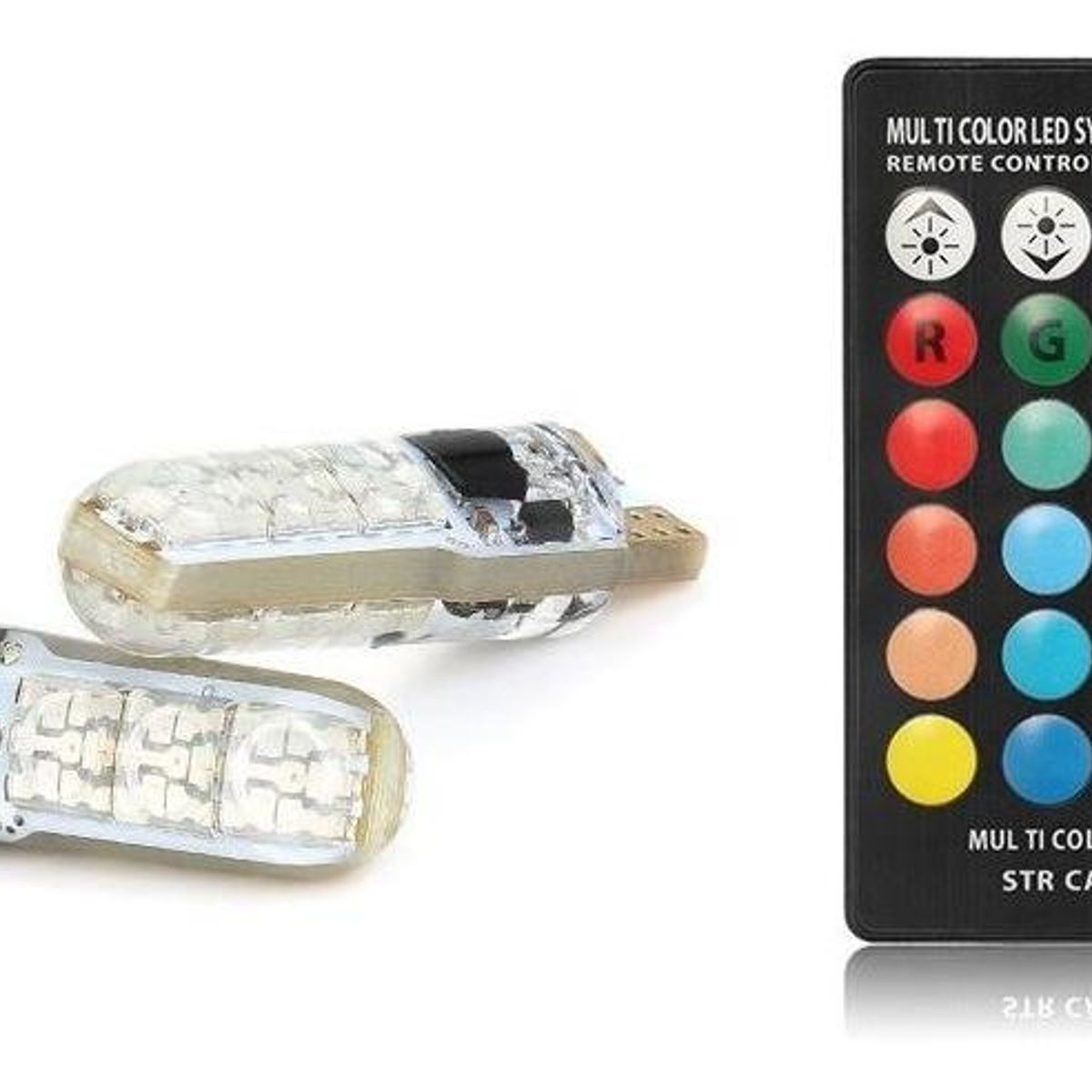 GENERICO - Ampolleta LED T10 Multicolor RGB con Control Remoto