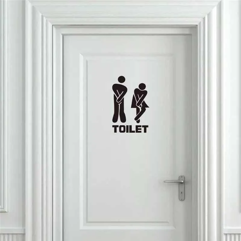 GENERICO - Calcomanías Letrero Baño WC para Hombre y Mujer