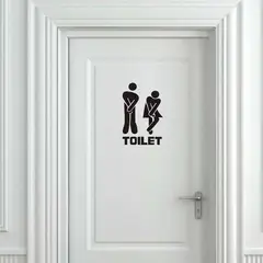 GENERICO - Calcomanías Letrero Baño WC para Hombre y Mujer