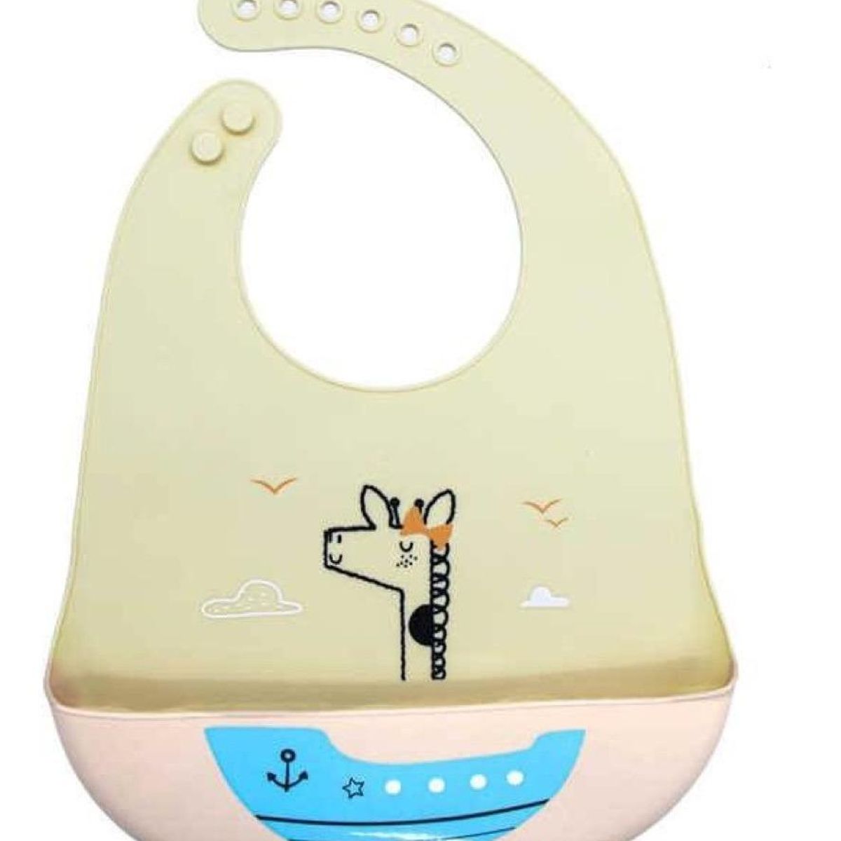 GENERICO - Babero de Silicona Ajustable para Bebés con Fácil Limpieza