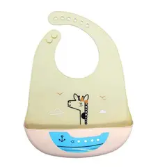 GENERICO - Babero de Silicona Ajustable para Bebés con Fácil Limpieza