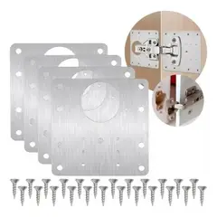 GENERICO - Juego de 4 Placas de Reparación para Bisagras de Muebles