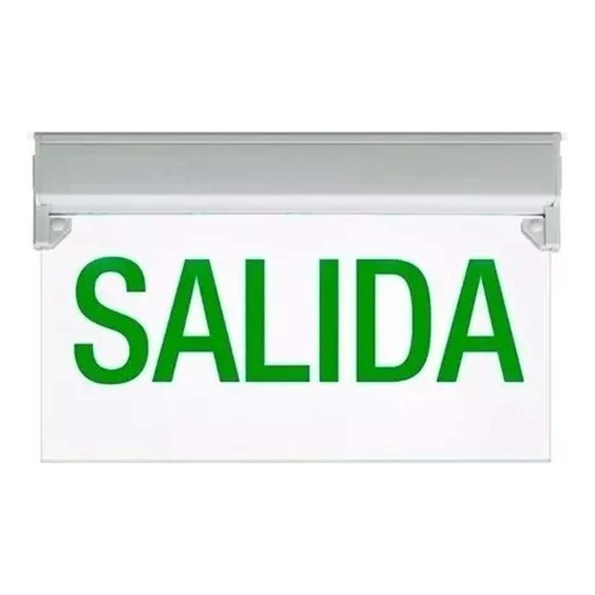 GENERICO - Letrero LED de Salida de Emergencia Recargable 365 x 220 mm