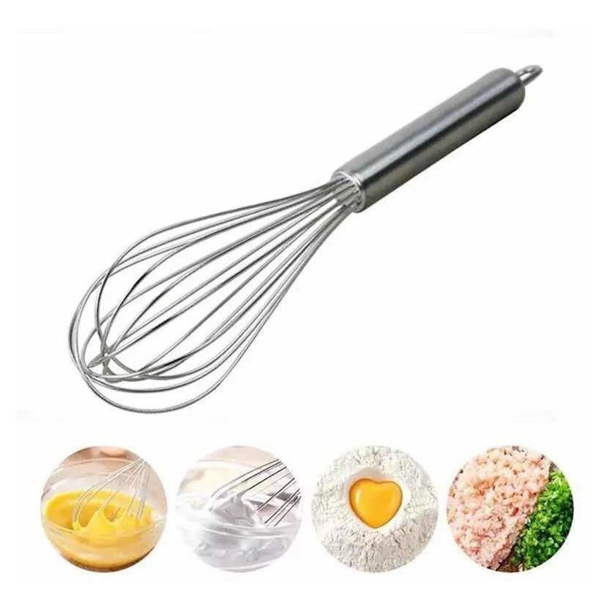 GENERICO - Batidor Manual de Acero Inoxidable para Repostería