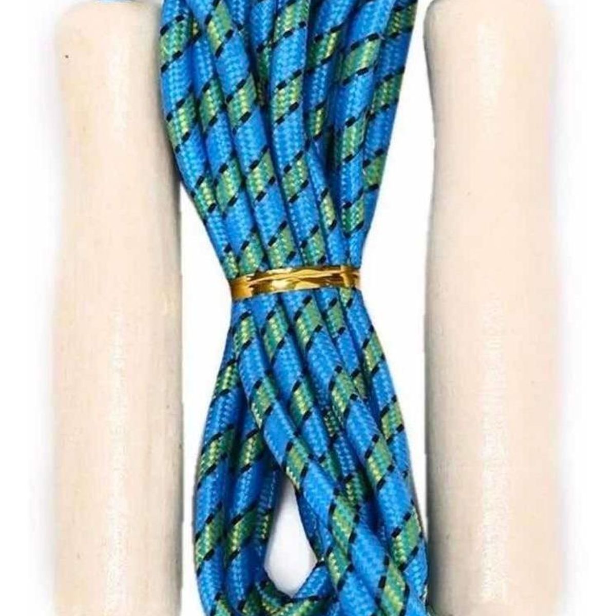 GENERICO - Cuerda para Saltar con Mango de Madera Color Aleatorio