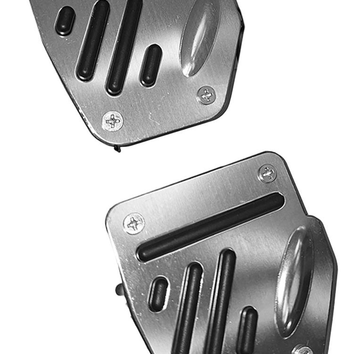 GENERICO - Set de Cubre Pedales para Auto en Aluminio y Goma