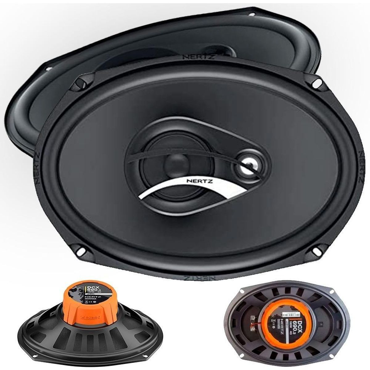 GENERICO - Parlantes 6x9 pulgadas 90 RMS 3 Vías para Vehículo