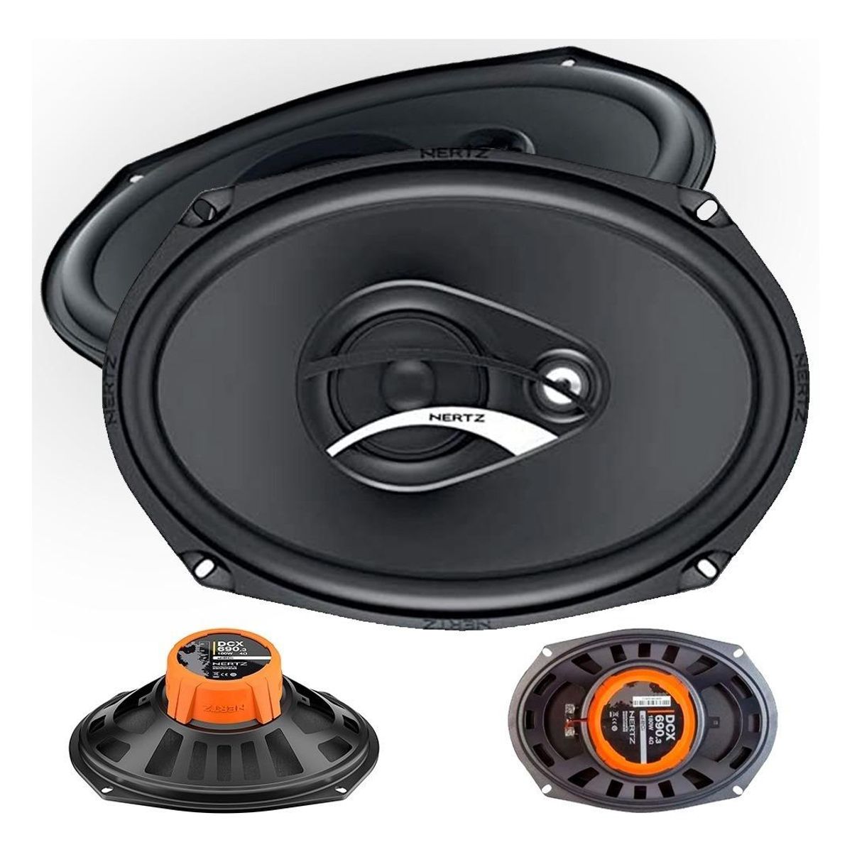 GENERICO - Parlantes 6x9 pulgadas 90 RMS 3 Vías para Vehículo