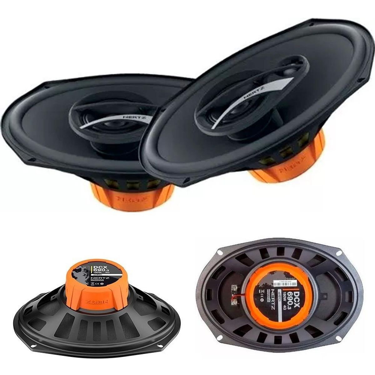 GENERICO - Parlantes 6x9 pulgadas 90 RMS 3 Vías para Vehículo