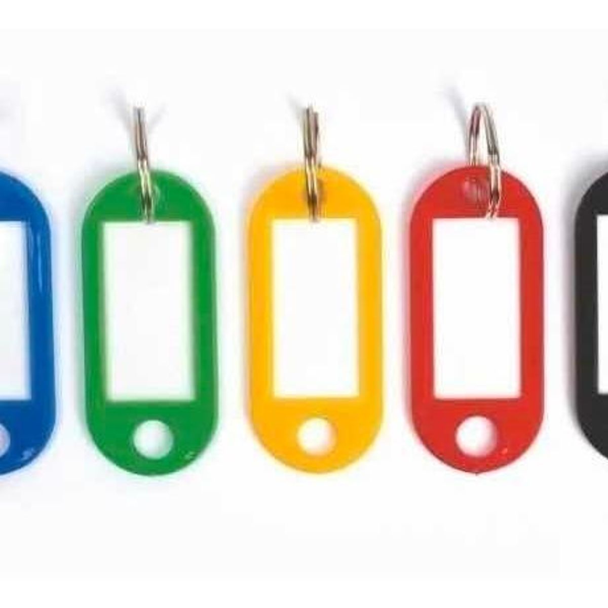 GENERICO - Pack de 5 Llaveros Identificadores en Colores Surtidos