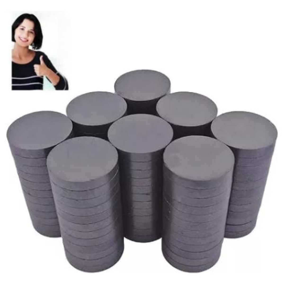 GENERICO - Imanes Redondos de Neodimio 100 Unidades 20 x 3 mm