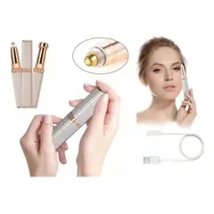 GENERICO - Depiladora Facial Recargable USB con Luz LED