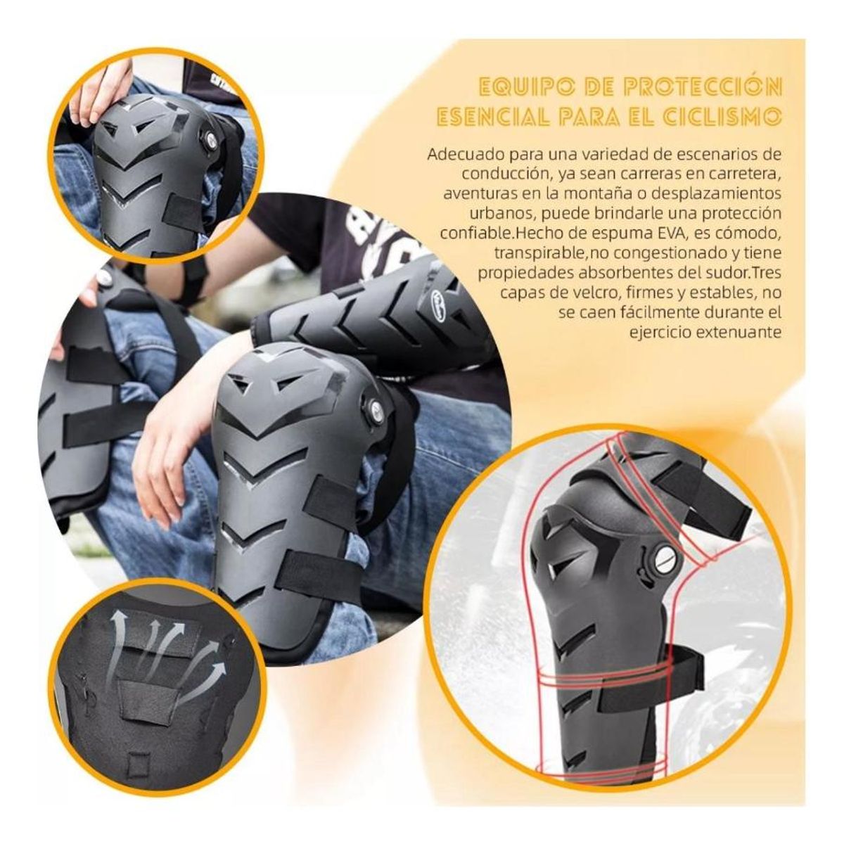 GENERICO - Rodilleras y Coderas Articuladas para Protección Deportiva