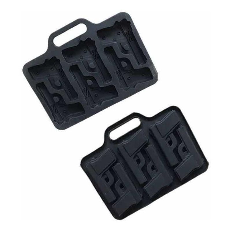 GENERICO - Pack de 4 Cubeteras para Hielo en Forma de Armas