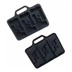 GENERICO - Pack de 4 Cubeteras para Hielo en Forma de Armas