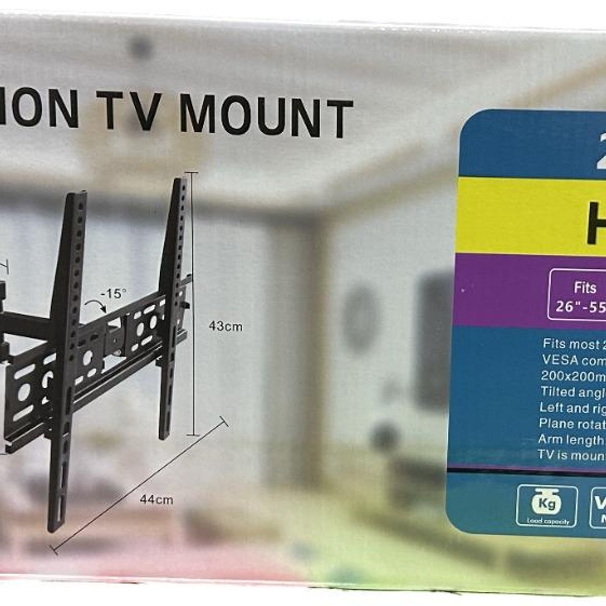 GENERICO - Soporte de Pared para TV de 26 a 55 Pulgadas 35 Kg